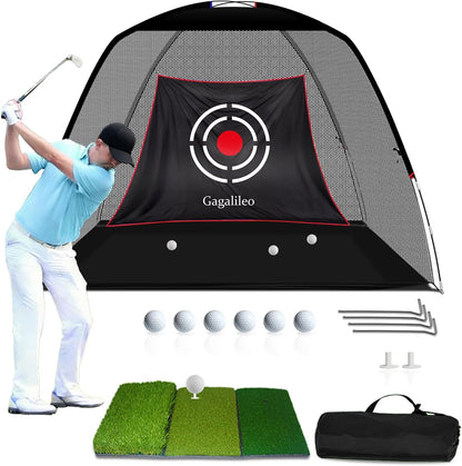 Golf Hitting Net for Backyard Driving 12X7Ft with Quiet Target