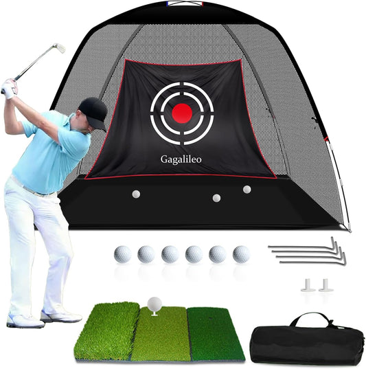 Golf Hitting Net for Backyard Driving 12X7Ft with Quiet Target
