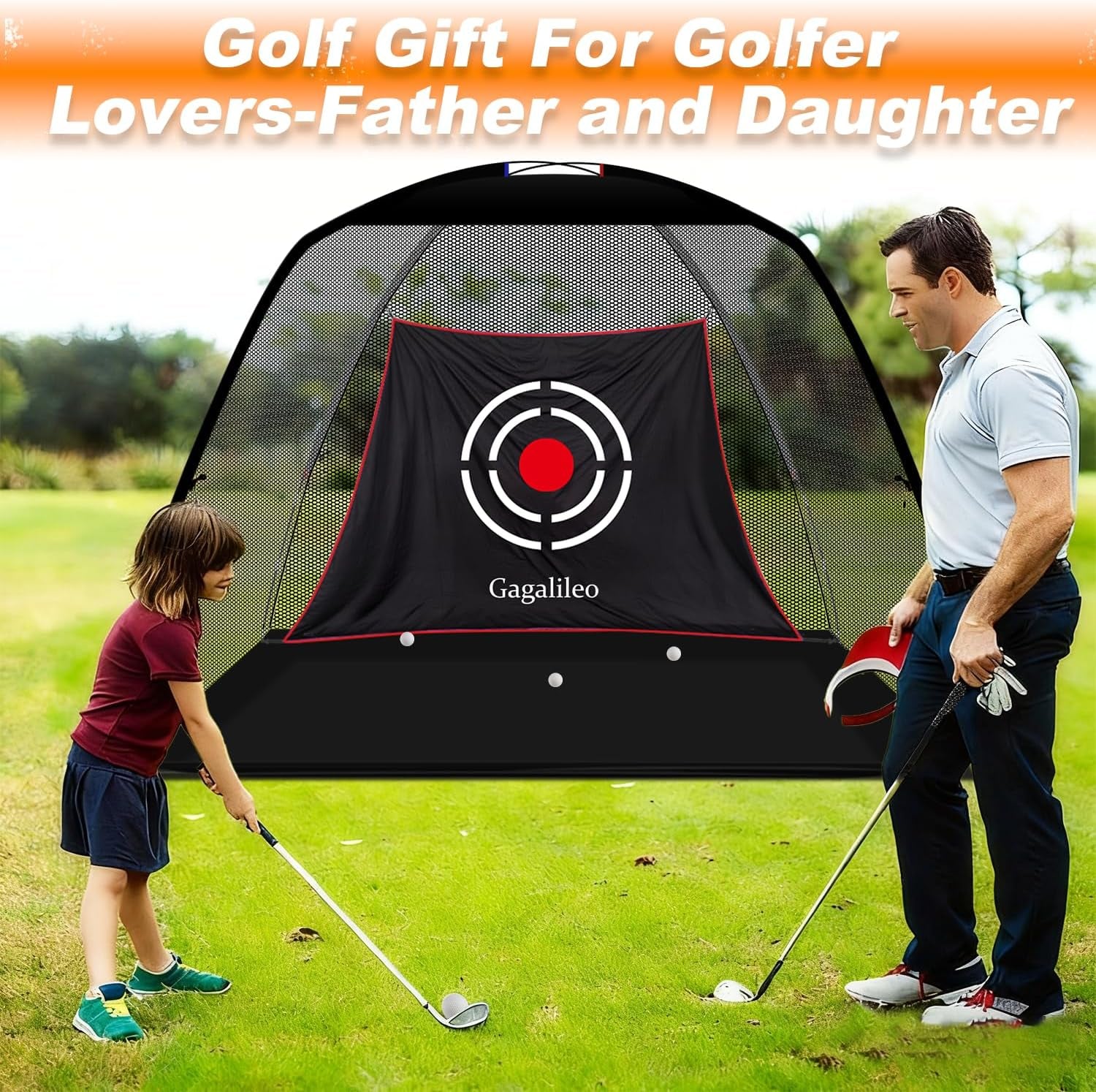Golf Hitting Net for Backyard Driving 12X7Ft with Quiet Target