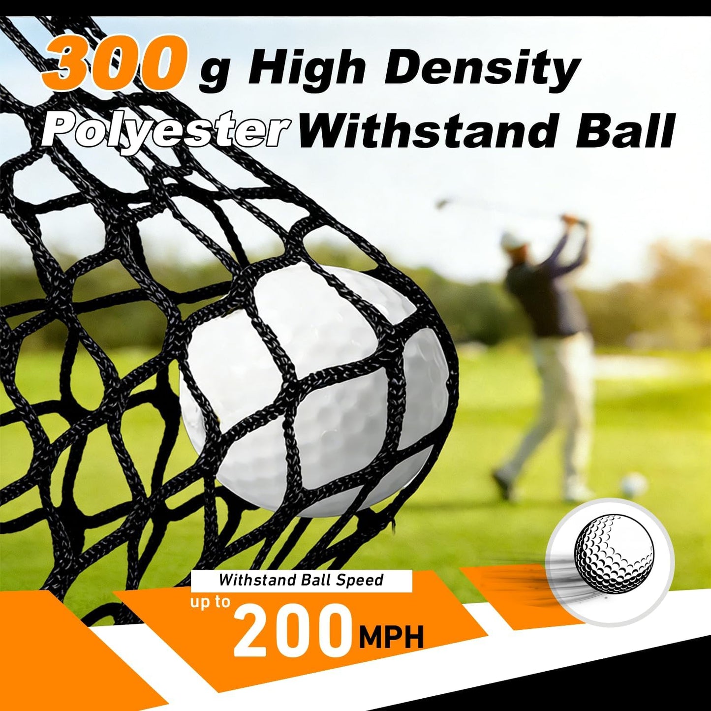 Golf Hitting Net for Backyard Driving 12X7Ft with Quiet Target