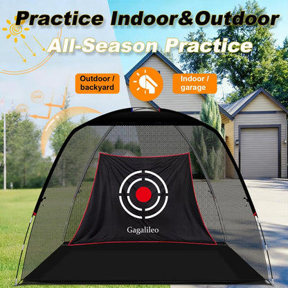 Golf Hitting Net for Backyard Driving 12X7Ft with Quiet Target